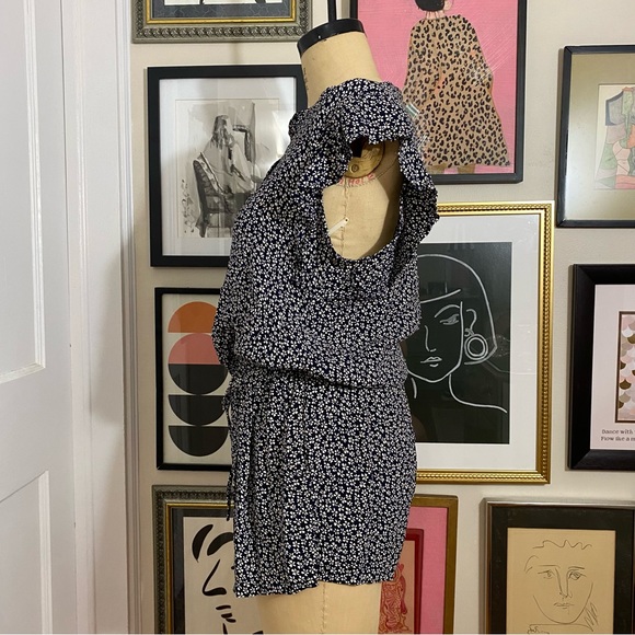 Rails women's ellie multicolor romper in flower petals sz large - Picture 3 of 7